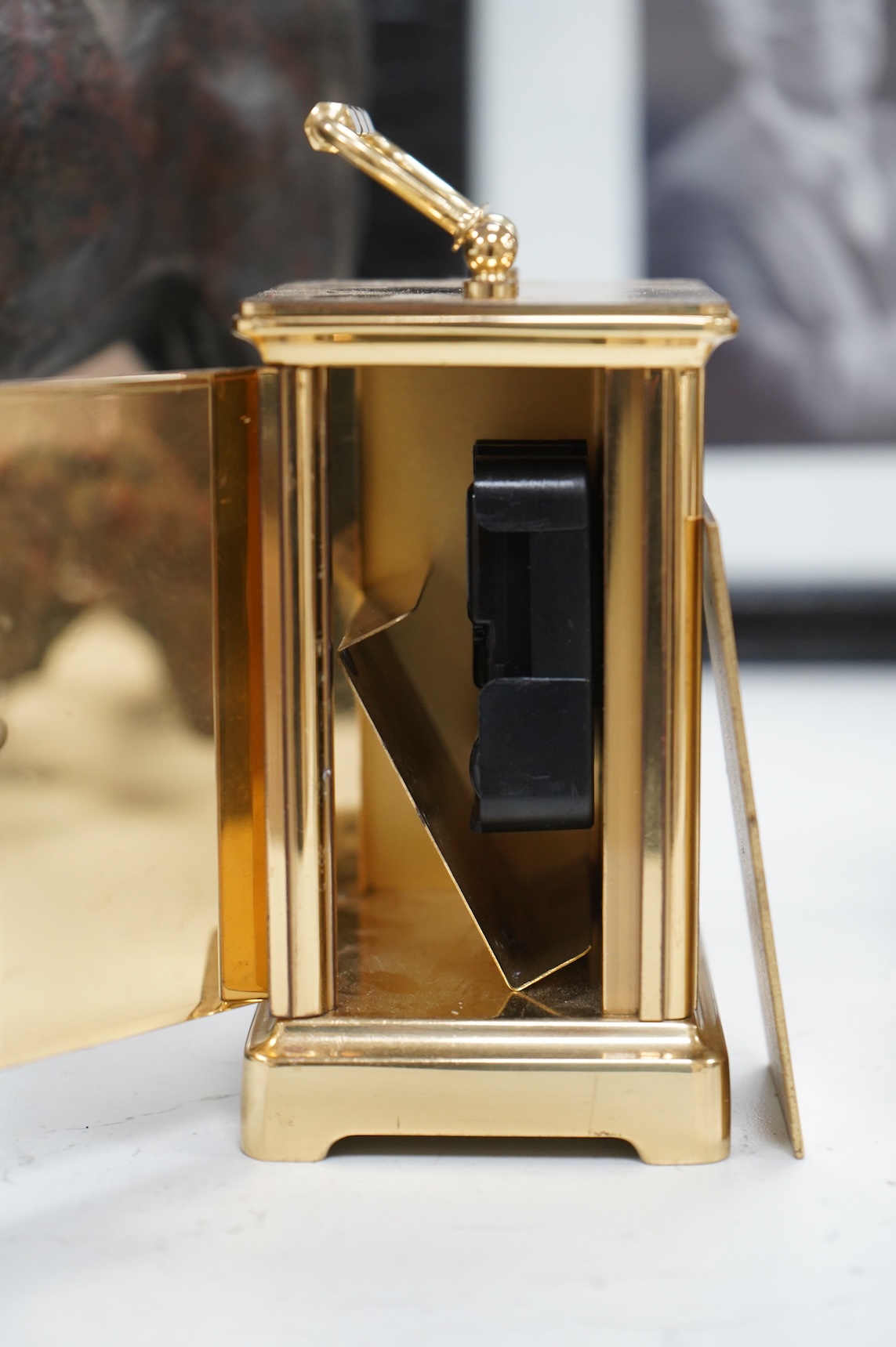 Sundry items to include a Pelham puppet, two timepieces and a mother of pearl dish with 925 silver mounts